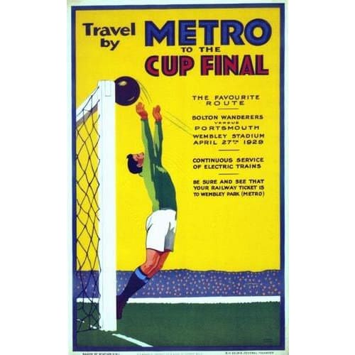 1929 FA Cup Final Promotional Poster A3/A2/A1 Print - 