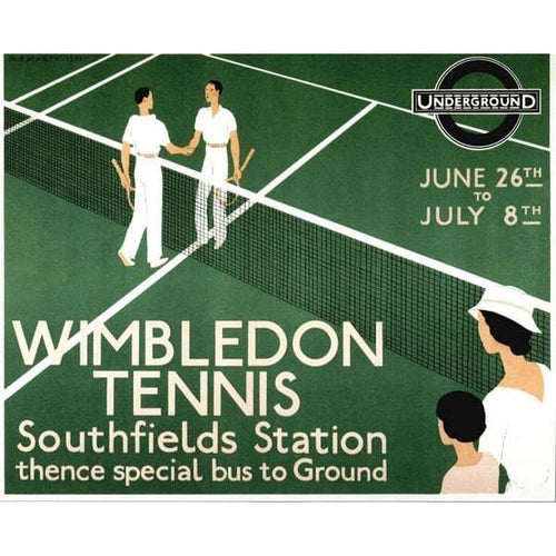1933 Wimbledon Tennis Championships Poster A3/A2/A1 Print - 