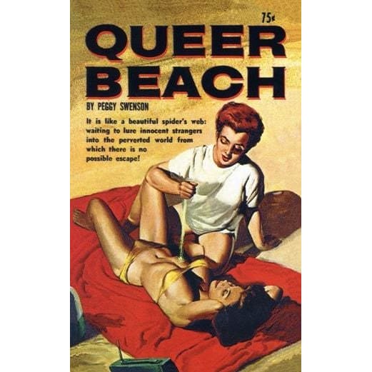 1950s Lesbian Pulp Queer Beach PB Book Cover Art A3 Poster 