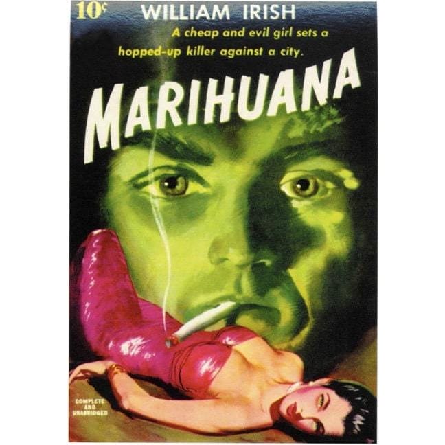 1950s Pulp PB Book Cover Art Marihuana A3 Poster Reprint - 