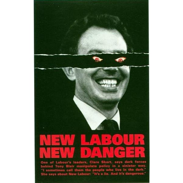 1997 Conservative anti Tony Blair New Labour Election Poster