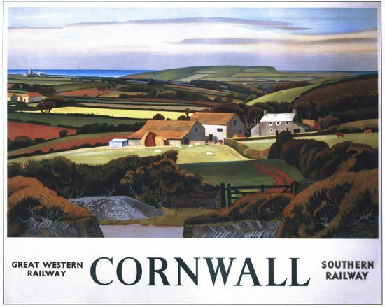 Vintage GWR Southern Cornwall Railway Poster A3/A2/A1 Print