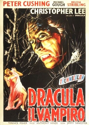 THE HORROR OF DRACULA RARE 1958 HAMMER FILM A3/A2 POSTER REPRINT CHRISTOPHER LEE