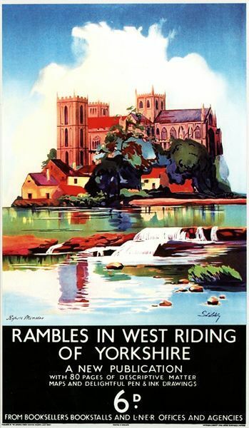 Vintage LNER Rambles in West Riding of Yorkshire Railway Poster A3/A2/A1 Print