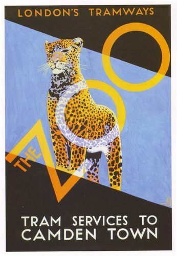 1930 London Tramways Zoo Leopard A3 Poster Reprint