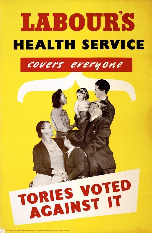 1950's Labour Party NHS Election Poster A3/A2 Print