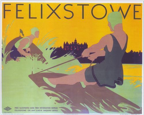 1932 LNER Felixstowe Railway Poster A3 / A2 Print