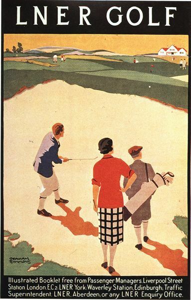 Vintage 1930's LNER Golfing Holidays Railway Poster A3/A2/A1 Print