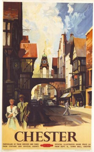 Vintage Railway Chester A3 Poster Print