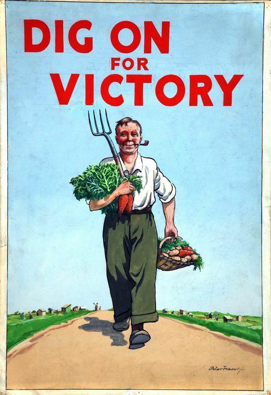Wartime Dig For Victory Poster A3/A2 Print