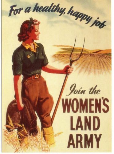 Wartime Womens Land Army Poster A3 Reprint