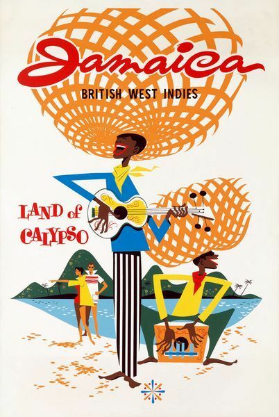 Vintage Jamaica British West Indies Tourism Poster A3 Print