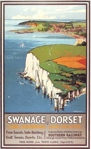 1930's Southern Railways Swanage Dorset Railway Poster A3 / A2 Print