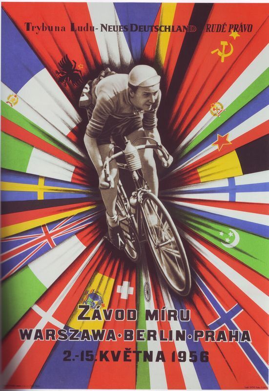 1956 Czech Cycle Race Poster A3 / A2 Print