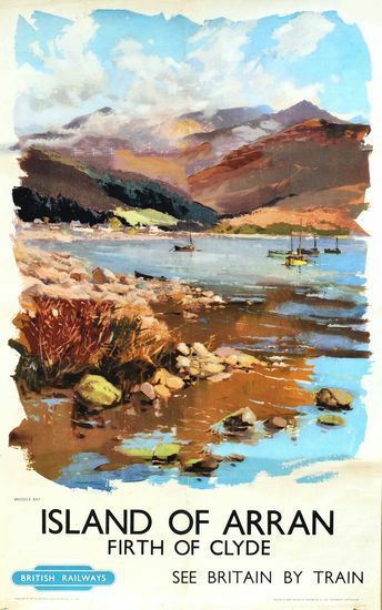 Vintage British Rail Isle of Arran Railway Poster A3 Print