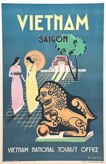 Vintage Saigon Vietnam Tourism Poster A3 Print