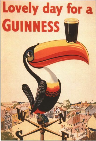 Vintage Guinness Toucan Advertisement Poster A3/A2/A1 Print
