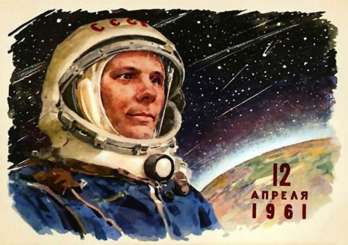 Soviet Yuri Gagarin 1st Man In Space Poster A3 Reprint