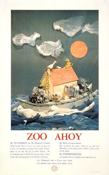 1961 London Zoo Promotional  Poster A3 Print