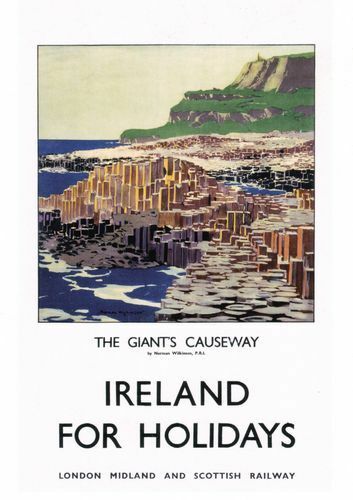 Early 20th Century Giants Causeway Ireland LMS Railway Poster A3 / A2 Print