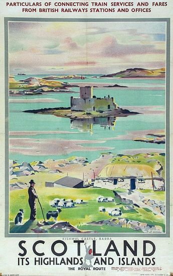 Vintage LNER Barra Scotland Railway Poster A3 Print