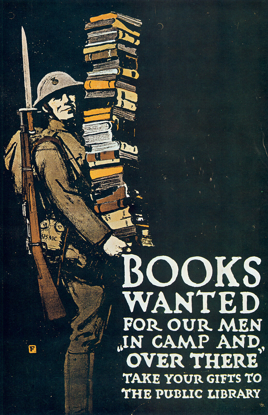 First World War Books For Troops Poster A3 / A2 Print