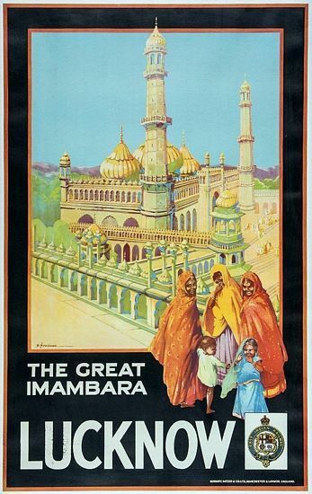 Vintage Lucknow India Tourism Poster A3 Print