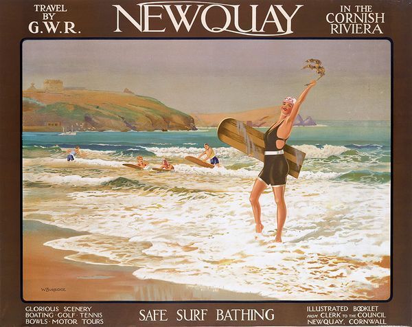 Vintage GWR Newquay Cornish Riviera Railway Poster  A3 Print