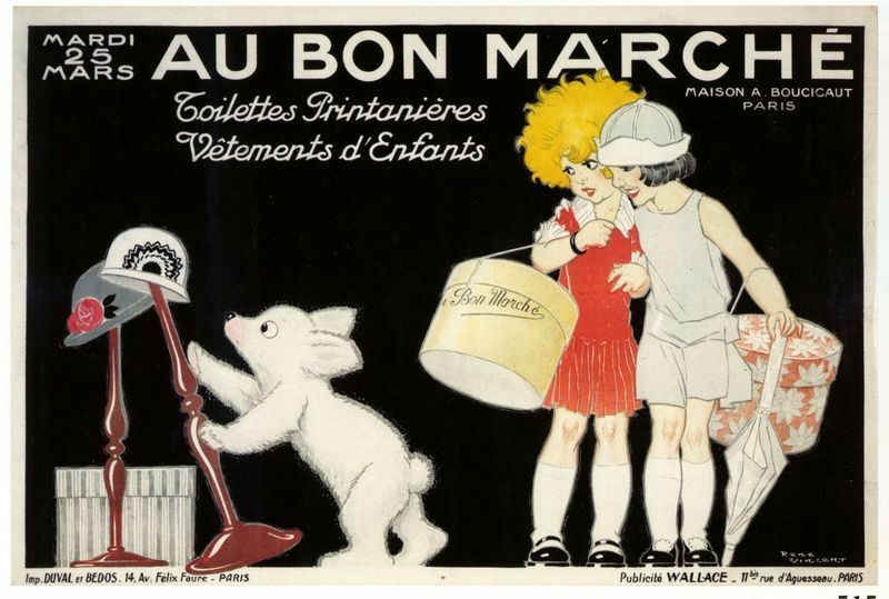 Early 20th Century French Bon Marche Advertisement Poster   A3/A2 Print