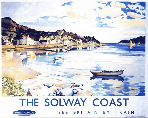 Vintage British Rail Solway Coast Railway Poster A3/A2/A1 Print