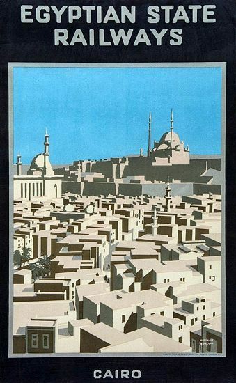 Vintage Egyptian State Railways Cairo Poster A3 Print