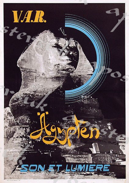 Vintage VAR Egypt Sphinx Airline Poster A3/A4 Print