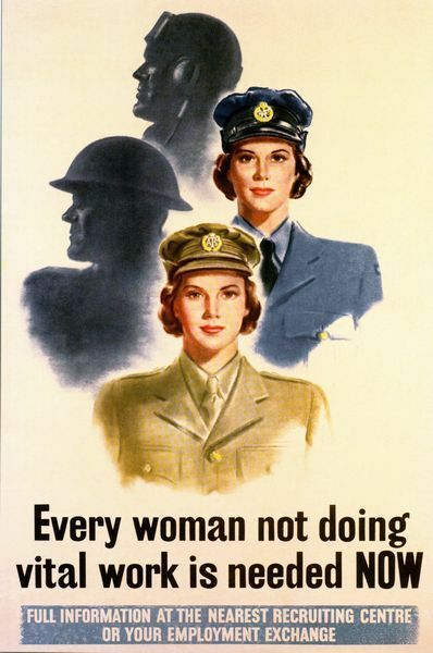 World War Two Women's Recruitment Poster A3/A2/A1 Print – Vintage ...