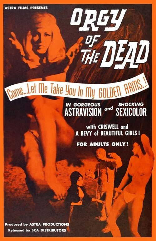 ORGY OF THE DEAD RARE 1965 ED WOOD JR CULT B MOVIE A3 POSTER  REPRINT