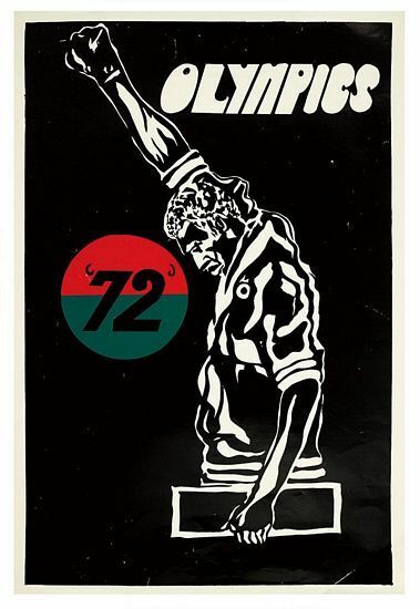 Vintage 1972 Olympics Black Power Poster A3 Print