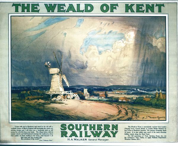 Vintage Southern Kent Weald Railway Poster A3/A2/A1 Print