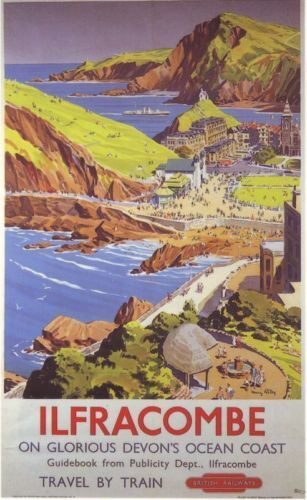 1960's Ilfracombe British Railways A3 Poster Reprint