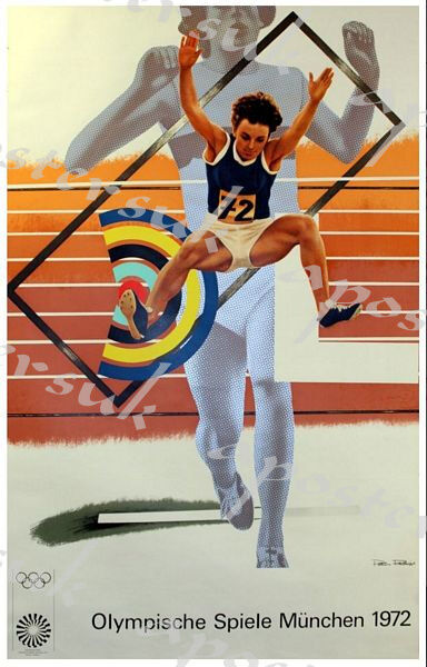 1972 Munich Olympics Long Jump Poster A3/A4 Print