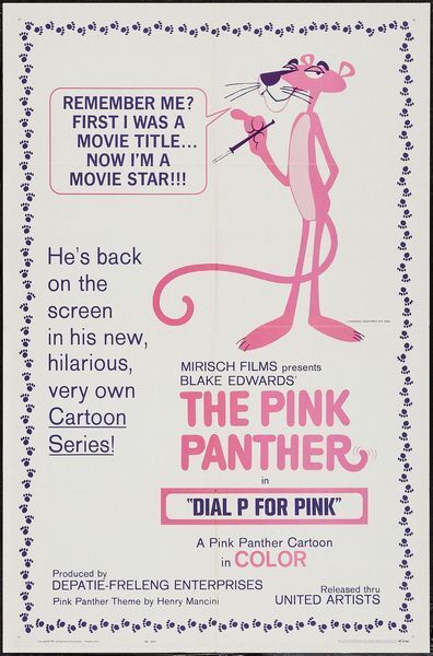 Vintage Pink Panther Movie Poster A3 Print