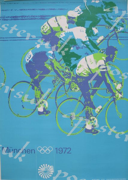 1972 Munich Olympics Cycling Poster A3/A4 Print