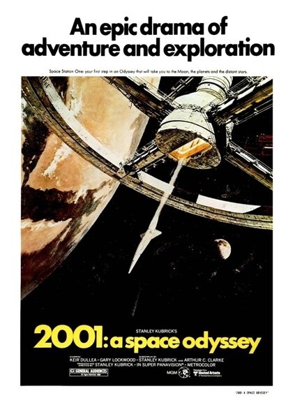 2001:  A SPACE ODYSSEY STANLEY KUBRICK A. CLARKE SCI FI A3 MOVIE POSTER RE PRINT