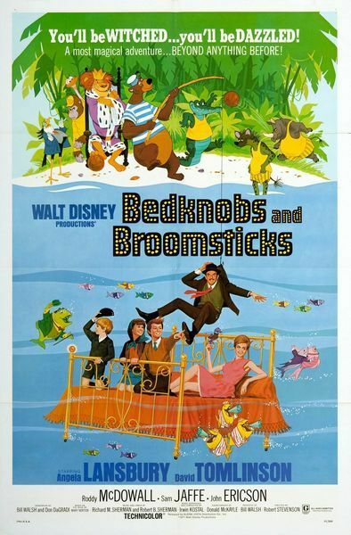 Vintage Disney Movie Bedknobs and Broomsticks Poster A3 / A2 Print