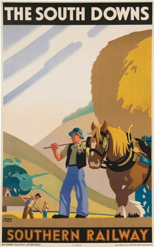 Vintage Southern Railway The South Downs Railway Poster A4/A3/A2/A1 Print