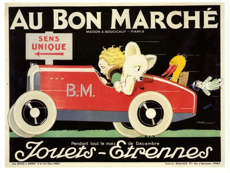 Early 20th Century French Bon Marche  Advertisement Poster 2 A3/A2 Print