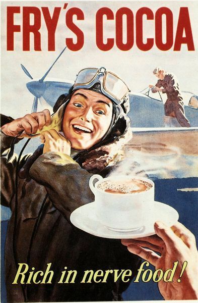 Vintage World War 2 Frys Cocoa Advertisement Poster A3/A2/A1 Print