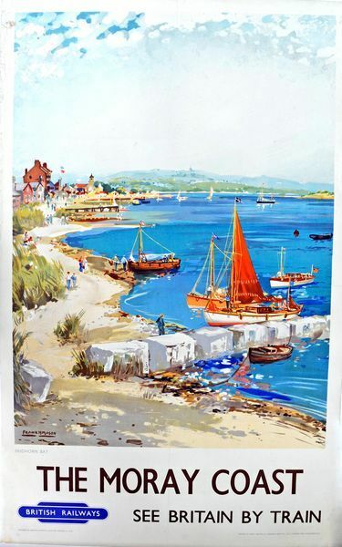 Vintage British Rail Moray Coast  Poster A3 Print