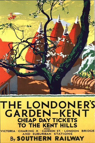 Vintage Southern Rail Kent Railway Poster A3/A2/A1 Print