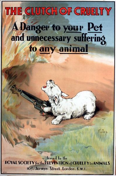 Vintage RSPCA Animal Cruelty Awareness Animal Traps Poster A3 Print