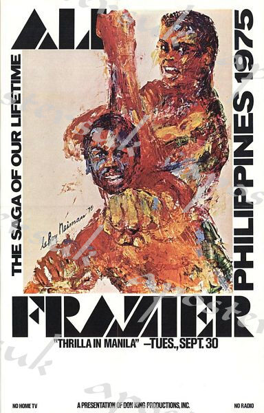 1975 Thrilla In Manilla Muhammad Ali Joe Frazier Boxing Poster A3/A4 Print