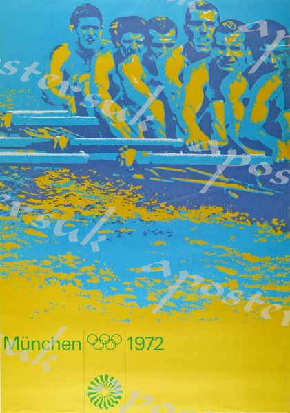 1972 Munich Olympics Rowing Poster A3/A4 Print